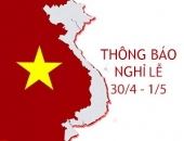 Thông báo nghỉ lễ 30/4 và 1/5/2019
