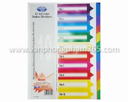 Bìa phân trang nhựa 10 màu