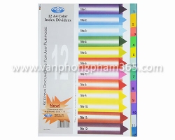 Bìa phân trang nhựa 12 số